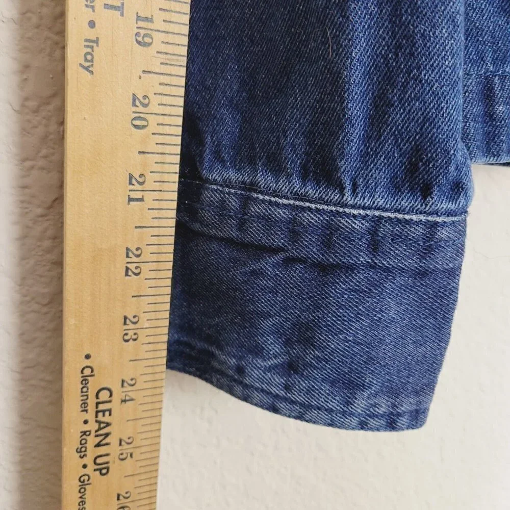 ALC Sz Large Denim Jean Jacket Blue Medium Wash Women's Casual Wear Fall Winter